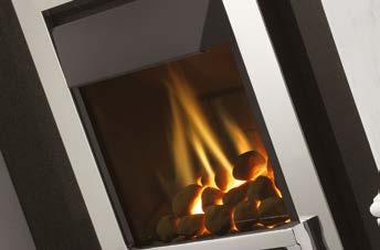 28 High efficiency flued gas fires Our high efficiency range of flued gas fires, incorporate a glass front which optimises heat performance and efficiency while providing a traditional appearance