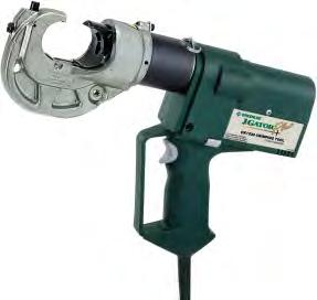 65" (42 mm) opening, 230 V 12-Ton Manual Hydraulic Crimping Tools HK1230 Operates directly from 120 volt or 230 volt electrical outlets.