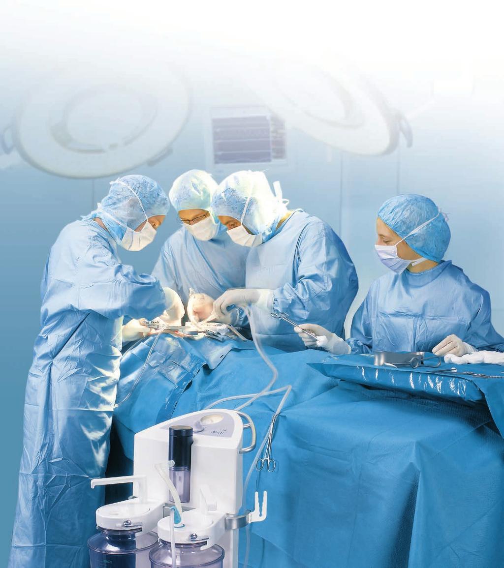 Surgical Suction Long surgeries with large amounts of fluids depend on suction which is as quiet and fast as