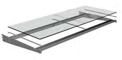 Stainless steel support brackets are used to hold the glass on the shelf frame BTG 9 one pane per shelf level Glass shelves option is classed as an accessory at additional cost Available only in