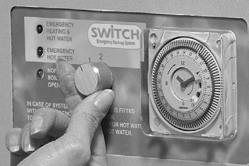 U S I N G T H E U N I Q U E S W I TC H EMERGENCY ELECTRICAL BACK-UP SYSTEM Your SysteMate 2000 is fitted with Gledhill s unique SWITCH emergency electrical back-up system.