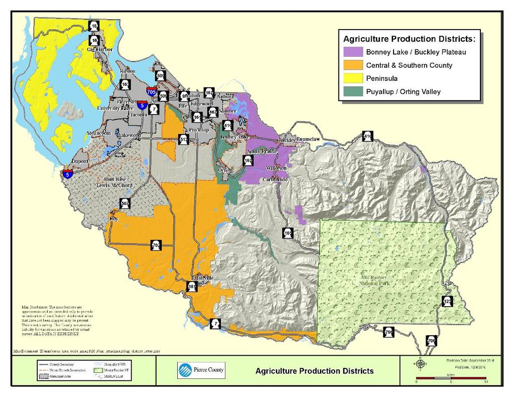 Agriculture Production Districts Text and Map