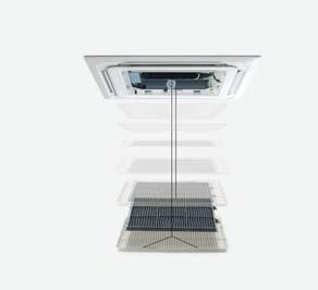 Auto Elevation Grille ( Accessory : PTEGM0) Easy filter cleaning with elevation grille -Point Support Structure - Installed inside main body -