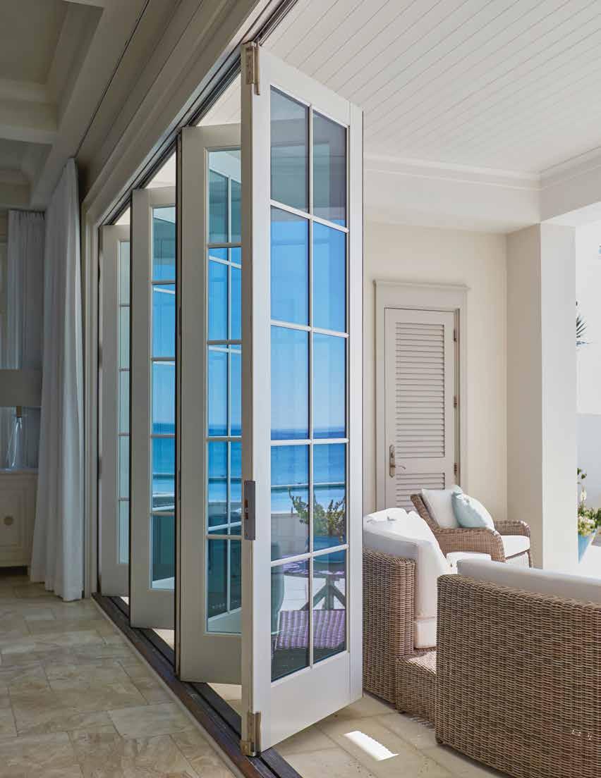 BI-FOLD DOORS DOOR SHOWN: Style: Bi-Fold Patio Door Exterior Color: White Interior:
