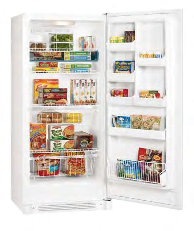 All Refrigerator Frost Free Operation Adjustable Temperature Control 2 Adjustable and 2 Fixed Wire Shelves 2 Full-Width Sliding Baskets Hanging Shelf 5 Adjustable Door Bins, 1 Fixed Bin and 1
