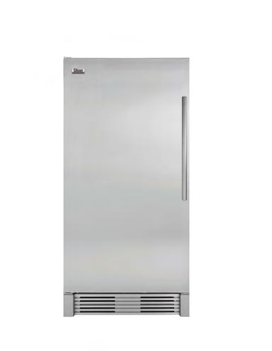 Upright Freezer Easy Clean Stainless Steel Door with Grey Cabinet Frost Free Operation Cold Pro Plus Electronic Controls and Display with Safety Lock High Temperature Alarm Door Ajar Alarm Power