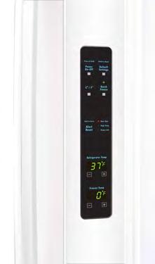 The alarm reset is found in the middle of the display and needs selected after the Open Door, High Temperature or Power Failure Alarms are activated.