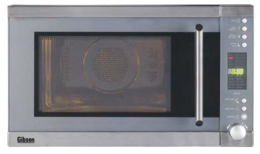 Microwave 30 Liter Combination Grill Digital Clock and Push Button Controls Stainless Steel Door and Silver Cabinet 5 Power Levels Auto Weight Defrost Express Cooking Pre-Set Function Turntable Oven