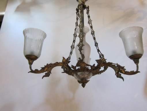 Antique replacement three branch gas-light converted to electricity The Drawing Room in 1897