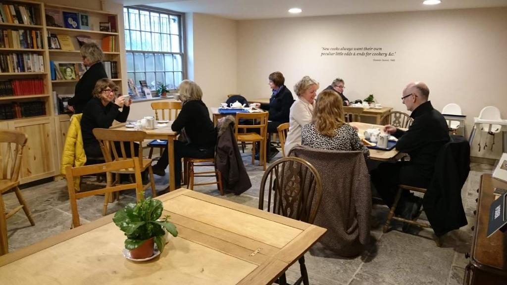 The Tea Room is located in the old kitchen and serves tea, coffee and
