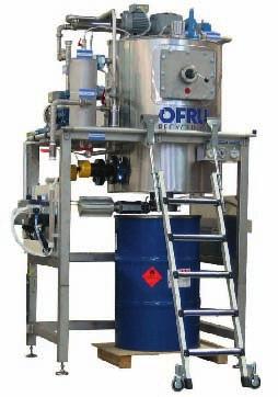 ASC-150 Solvent Recovery Plant ASC, one of the most modern distillation plants world wide, constructed in intentionally small vessel size, powerful and very comfortable in operation.