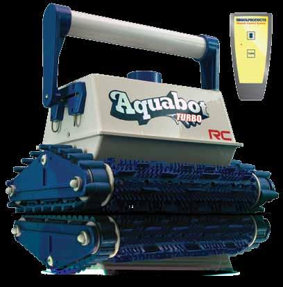 CLASSIC AQUABOT TURBO RC A CLASSIC CLEANER WITH A LITTLE MORE CONTROL Aquabot Turbo RC has the durability of the Aquabot Classic with a little more finesse.