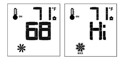 As room temperature gets closer to set point the Smart Function will automatically adjust flame down. 1. Press Thermostat key until word SMART appears on right side of temperature bulb graphic 2.