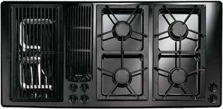 D ESIGNER L INE G AS D OWNDRAFT C OOKTOPS Jenn-Air Designer Line gas downdraft cooktops combine the heating control of a gas cooktop with the advantages of downdraft ventilation for grilling indoors