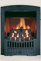 With its elegant arc trim and striking fret the Rhapsody is a classic. The full depth coal bed creates a beautiful flame picture and underglow, virtually indistinguishable from a real coal fire.