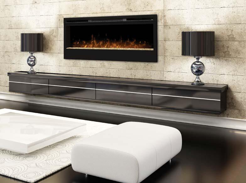Dimplex wall-mount electric fireplaces offer an innovative way to add ambiance to just about any space.