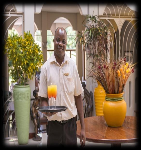 Breakfast Our unique breakfast is served daily in our Simujinga restaurant. Operating times: Monday to Sunday 0630hrs 0930hours Lunch Our delicious lunch is served daily in our Simujinga restaurant.