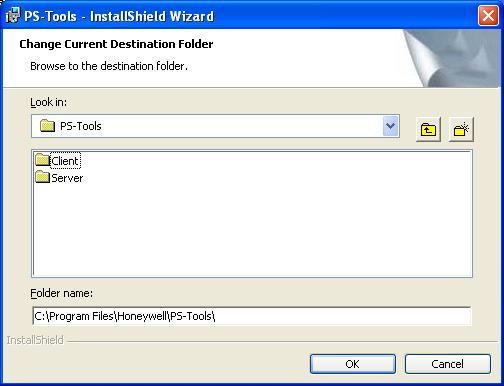 By default, the destination folder is C:\Program Files\Honeywell\PS-Tools. 5.