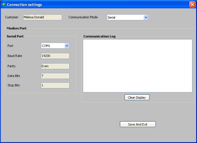 PS-Tools User Guide Serial Port Settings To view the serial port settings 1. Using the Find option, select the customer for whom the connection settings needs to be viewed. 2.