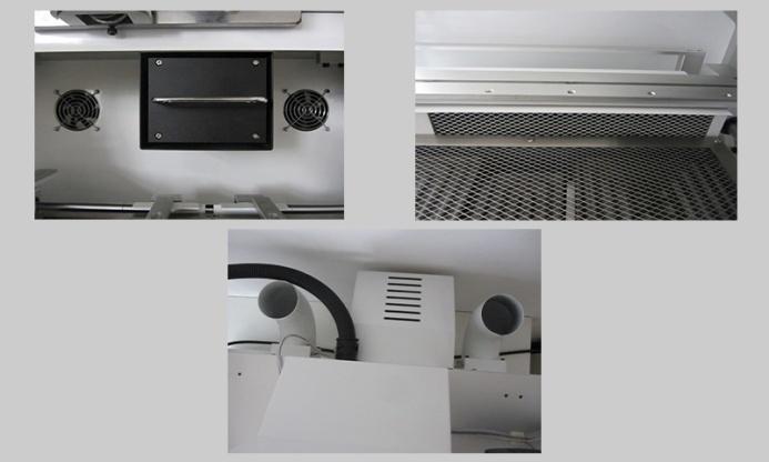 Cooling and exhausting systems High-power cross-current fan can cool PCBs rapidly, thus preventing PCBs from deformation and ensuring higher soldering quality.