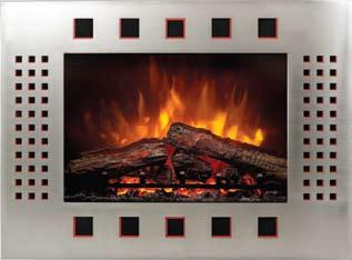 Basic Black Frame in Metallic Black Paint Finish 33 W x 28 H Metropolitan Face This fireplace