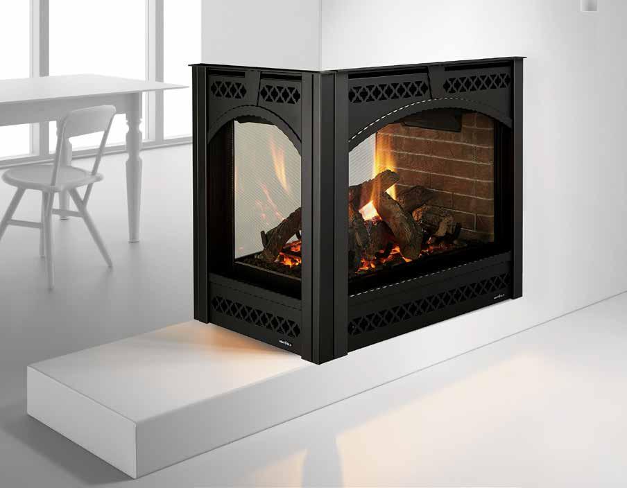 36 " MULTI-SIDE DIRECT VENT GAS FIREPLACES Multi-Sided fireplaces present an opportunity to elegantly divide a space, act as a window between rooms or provide dramatic