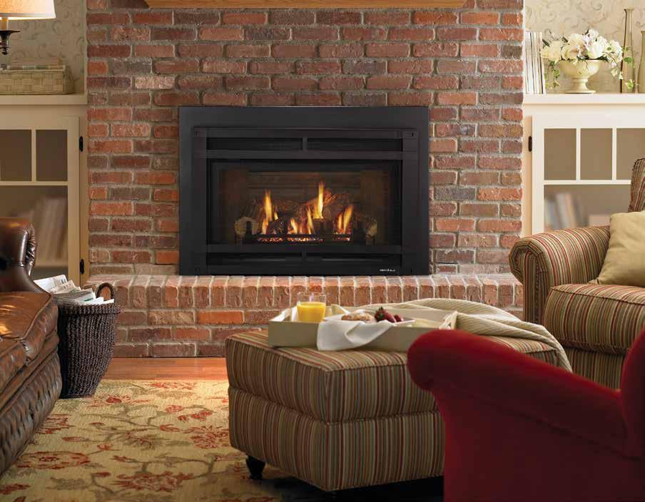 30 " 35 " GRAND & SUPREME DIRECT VENT GAS INSERTS Transform a dated or drafty fireplace into a beautiful source of warmth.