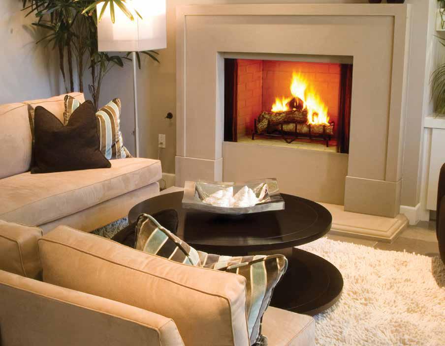 36 " 42 " 50 " EXCLAIM WOOD FIREPLACE The Exclaim Series offers large viewing areas