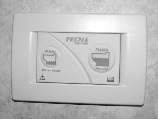 SECTION 7 PLUMBING Water Saver Flush Normal Flush LED Symbol Wall Switch/Controller (Located on wall near toilet) Water Saver Flush Button Press and release to flush liquids and small amounts of