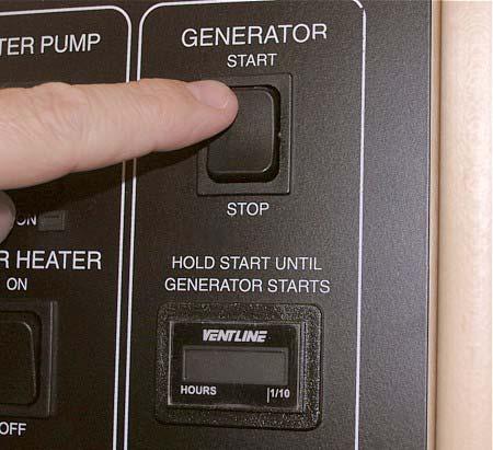 SECTION 4 APPLIANCES AND SYSTEMS Water Level Sensors Generator Switch and Hourmeter -Typical View Generator Hourmeter See Electrical Systems section