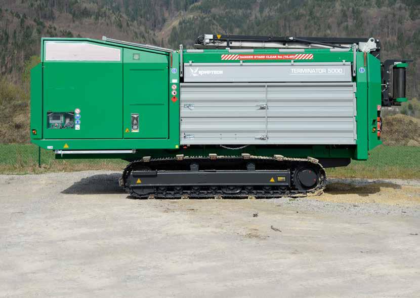 MOBIL FEATURES & OPTIONS TERMINATOR MOBILE HIGHLIGHTS The right chassis for any application and ground Mobility at the work site through self-propulsion or towing facility Full access to all