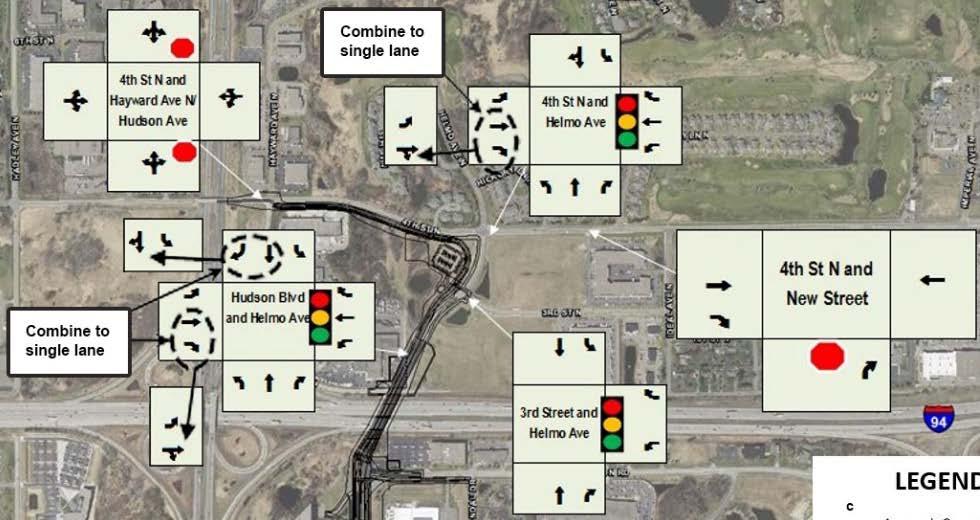 ANALYSIS A new bridge connecting Helmo Avenue to Bielenberg Drive over I-94 will be constructed as part of the BRT project and new streets will establish a street network to access development.