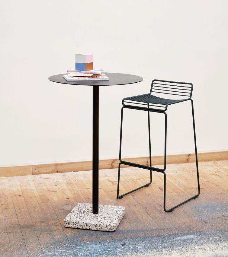 TERRAZZO High Table Round Anthracite / Grey Base,