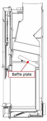 Kalfire W65/38C, W66/48S, W90/47C and W90/47S The Kalfire W65/38C, W66/48S, W90/47C and W90/47S have two removable baffle plates.