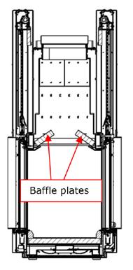 In the following situations, it may be necessary to remove the baffle plate(s) or decrease its the size. Smoke return when the Kalfire starts. Condensation in the flue duct.