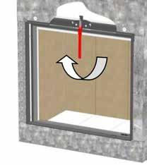 Move the handle all the way from right to left (180 degrees) in one smooth movement. 2. The window is now released. 6.