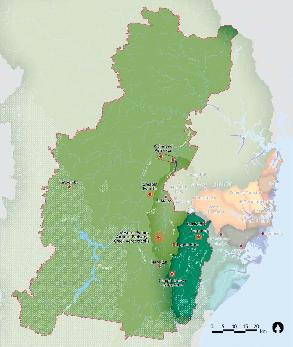 109 Figure 20: Western City District catchments and waterways District Boundary River Flow Direction South Creek Sub-catchment