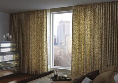 sculpted sheers, texture and dim-out fabrics, along with a new fabric family, metallic sheers.