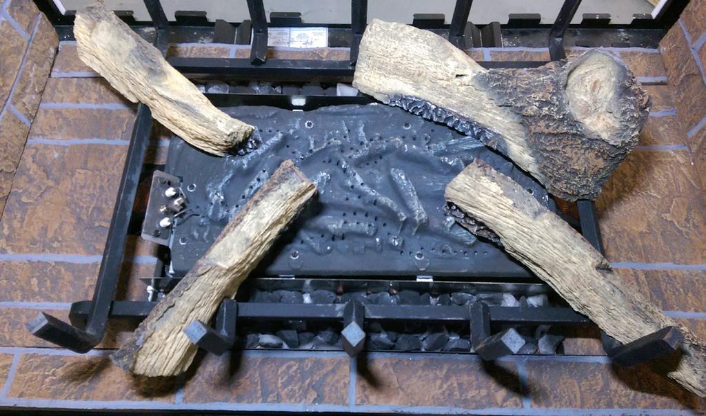 The log must NOT block any burner ports. Note: Logs #2 & #3 look very similar.