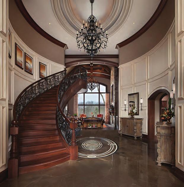 traditional foyer INTERIORS DESROSIERS ARCHITECTS Welcome to a magnificent, three-story foyer.