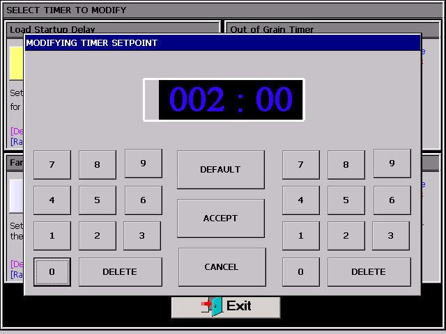 The left number pad is used to modify the minutes and the right number pad will modify the seconds.