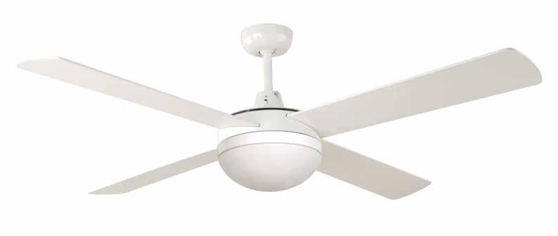 Futura Eco 15 Futura Eco sku 210838 -olour White -Fan Size 132cm/52inch -3 speed reversible blade ceiling fan -Fan Finish Die ast luminum -lade olor White -lade Material Plywood -ulb 2 X 20w ES FL