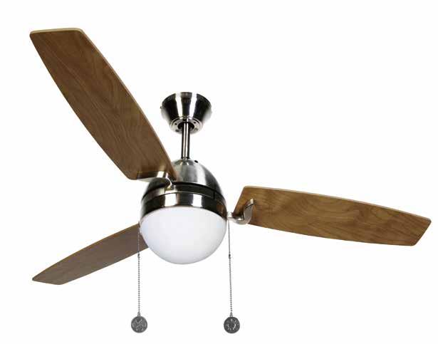 hain oreas sku 512105 -olour rushed hrome -Fan Size 122cm/48inch -3 blade ceiling fan -lade olor ELM