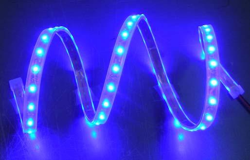 LED STRIPS SILICONE SLEEVE SERIES LED STRIPS Input Voltage: DC 12V Regulated Forward Current: 0.4A per 1m (60 pcs LED Strip) Power Dissipation: 4.