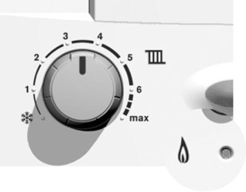 heating flow temperature. This occurs every time the mains supply has been interrupted. Switching off Switch off the appliance by pressing the master switch. The blue indicator light goes out.