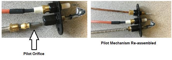 6. Remove the existing pilot orifice and replace with the #27 provided in this kit. 7.