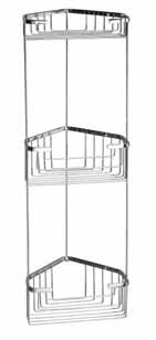Wire corner shelf with 2 baskets for shower size 5,91