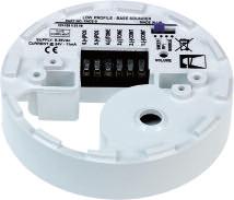 Conventional 4-wire alarms Low profile sounder FACS-5W A low height sounder that can be used standalone with an optional cover or as a platform for a smoke/heat detector with a detector base.