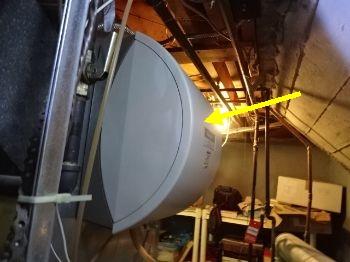 The humidifier is installed on the wrong side of the furnace.