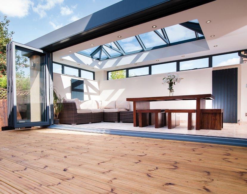 70% SLIMMER RIDGE THE LOOK OF AN ORANGERY LESS IS DEFINITELY MORE Unlike any other roof, an Atlas Skyroom has no unsightly rod tie bars or low